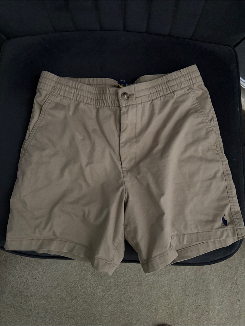 Polo by Ralph Lauren Tan Flat-Front Cotton Shorts